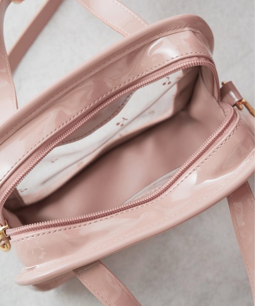 OLIVE des OLIVE（オリーブデオリーブ）の「チェリー柄PVCショルダー（ショルダーバッグ・レディース・オフホワイト/ラベンダー/ピンクベージュ・FREE）」の5枚目の写真