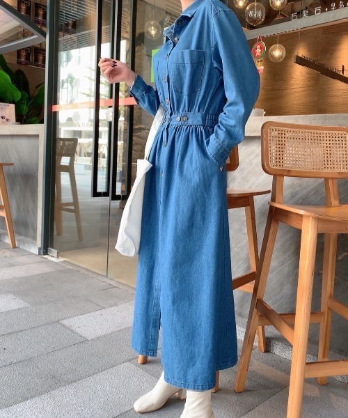 フェンディ（M）ワンピース/チュニック/半袖ロングデニムシャツ/ズッカ/Aライン フェンディ（M）ワンピース/チュニック/半袖ロングデニムシャツ