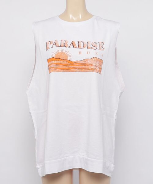 ROXY（ロキシー）の「ROXY/ロキシー  ルーズシルエットタンクトップ   RST212026（タンクトップ・レディース・ホワイト/ベージュ/ブラック・L/M）」の2枚目の写真