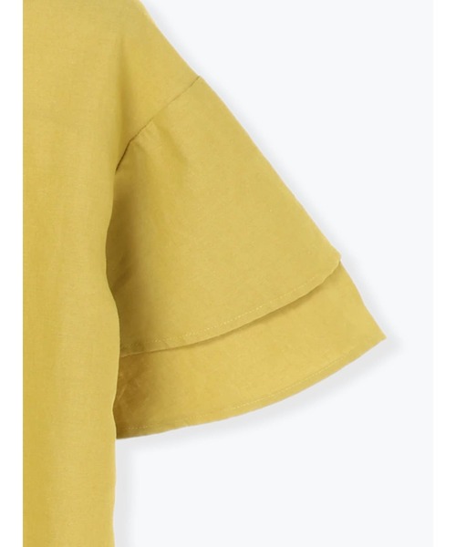 Te chichi（テチチ）の「レーヨンリネンフレアスリーブブラウス（シャツ/ブラウス・レディース・イエロー/オフホワイト/チャコール・ﾌﾘ-）」の14枚目の写真