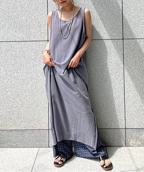 CREDONA（クレドナ）の「ネップカットOP（ワンピース・レディース・チャコールグレー/パープル/ホワイト系その他・FREE）」の17枚目の写真