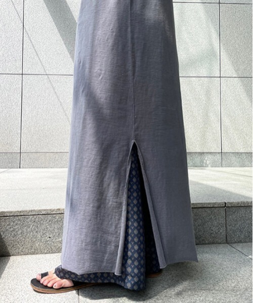 CREDONA（クレドナ）の「ネップカットOP（ワンピース・レディース・チャコールグレー/パープル/ホワイト系その他・FREE）」の5枚目の写真