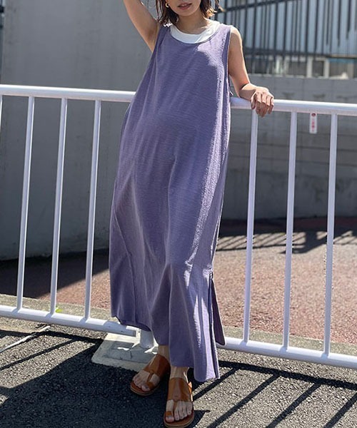 CREDONA（クレドナ）の「ネップカットOP（ワンピース・レディース・チャコールグレー/パープル/ホワイト系その他・FREE）」の20枚目の写真