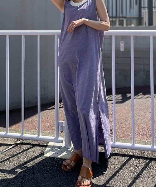 CREDONA（クレドナ）の「ネップカットOP（ワンピース・レディース・チャコールグレー/パープル/ホワイト系その他・FREE）」の12枚目の写真