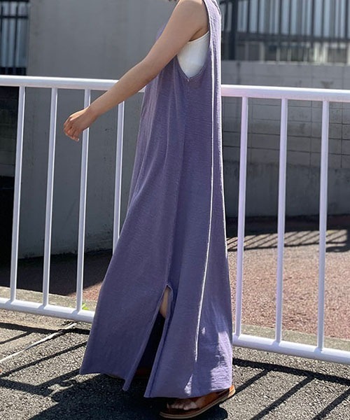 CREDONA（クレドナ）の「ネップカットOP（ワンピース・レディース・チャコールグレー/パープル/ホワイト系その他・FREE）」の15枚目の写真