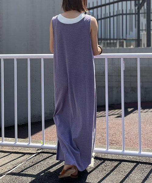 CREDONA（クレドナ）の「ネップカットOP（ワンピース・レディース・チャコールグレー/パープル/ホワイト系その他・FREE）」の10枚目の写真