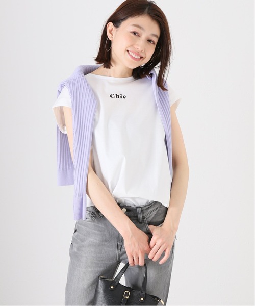 セール ショートフレンチスリーブロゴtee 洗濯機弱 Tシャツ カットソー La Totalite ラトータリテ のファッション通販 Zozotown