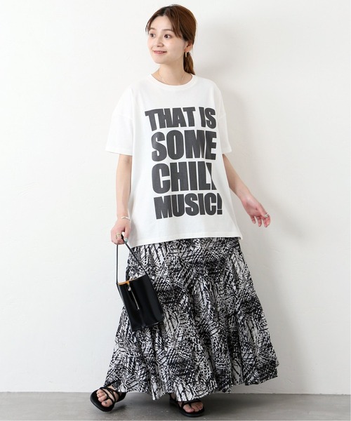 JOURNAL STANDARD（ジャーナルスタンダード）の「ヘイジープリントギャザースカート◆（スカート・レディース・ブラック/グリーン・38/36）」の6枚目の写真