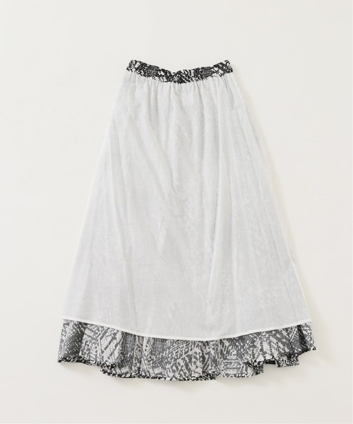 JOURNAL STANDARD（ジャーナルスタンダード）の「ヘイジープリントギャザースカート◆（スカート・レディース・ブラック/グリーン・38/36）」の14枚目の写真