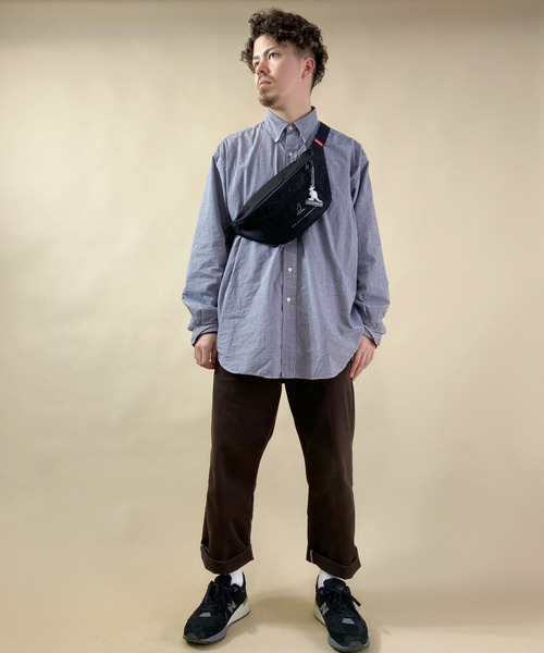 KANGOL（カンゴール）の「KANGOL/カンゴール ウエストポーチ KGSA-BG2008（ボディバッグ/ウエストポーチ・メンズ・ブラック系その他/ブラック×ブラック/ベージュ・FREE）」の2枚目の写真