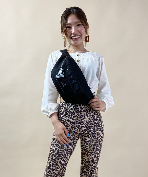 KANGOL（カンゴール）の「KANGOL/カンゴール ウエストポーチ KGSA-BG2008（ボディバッグ/ウエストポーチ・メンズ・ブラック系その他/ブラック×ブラック/ベージュ・FREE）」の8枚目の写真