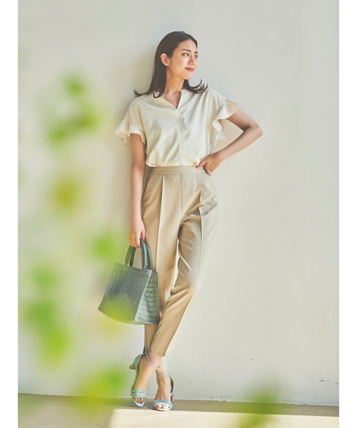 Te chichi(テチチ)の「スキッパーラッフル袖ブラウス(シャツ/ブラウス・レディース・カーキ/オレンジ/オフホワイト・フリ-)」の11枚目の写真