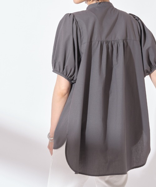 &. NOSTALGIA（アンドドットノスタルジア）の「【ZOZO限定】スタンドカラーパフスリーブシャツ（シャツ/ブラウス・レディース・ホワイト/ラベンダー/チャコールグレー・FREE）」の19枚目の写真