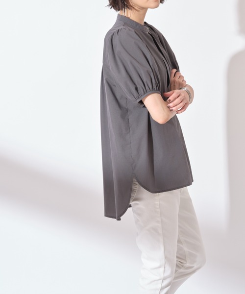 &. NOSTALGIA（アンドドットノスタルジア）の「【ZOZO限定】スタンドカラーパフスリーブシャツ（シャツ/ブラウス・レディース・ホワイト/ラベンダー/チャコールグレー・FREE）」の15枚目の写真