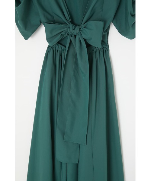 MOUSSY（マウジー）の「BACK CACHE COEUR MAXI ワンピース（ワンピース・レディース・グリーン/ブラック/アイボリー・1/2）」の7枚目の写真