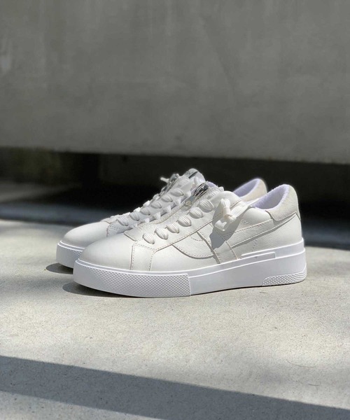 ASH(アッシュ)の「【FLAM】フロントジップスニーカー(スニーカー・レディース・ホワイト/ホワイト×ブラウン/ホワイト×イエロー/アイボリー・35/36/37/38/39/40)」の2枚目の写真