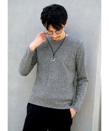 NICOLE CLUB FOR MEN | アランニットボンディングＶネックプルオーバー(Tシャツ/カットソー)