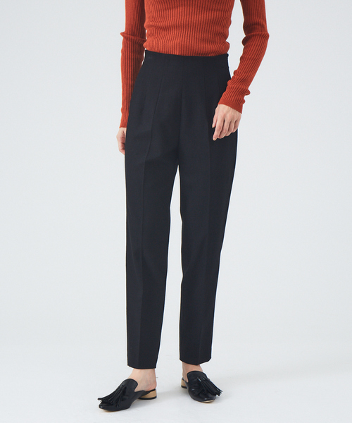 qualite（カリテ）の「【セットアップ対応】スラブシャークスキンハイウエストパンツ（その他パンツ・レディース・ブラック/グレー/アイボリー・40/38/36/34）」の2枚目の写真