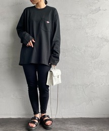 [DANTON/ダントン] クルーネック ポケットロンＴ