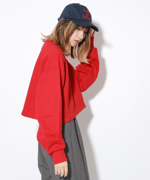 PBLIM(ページボーイリム)の「【PAGEBOYLIM】カラーショートスウェット(スウェット・レディース・ホワイト/ブラック/パープル/レッド/グリーン・FREE)」の7枚目の写真