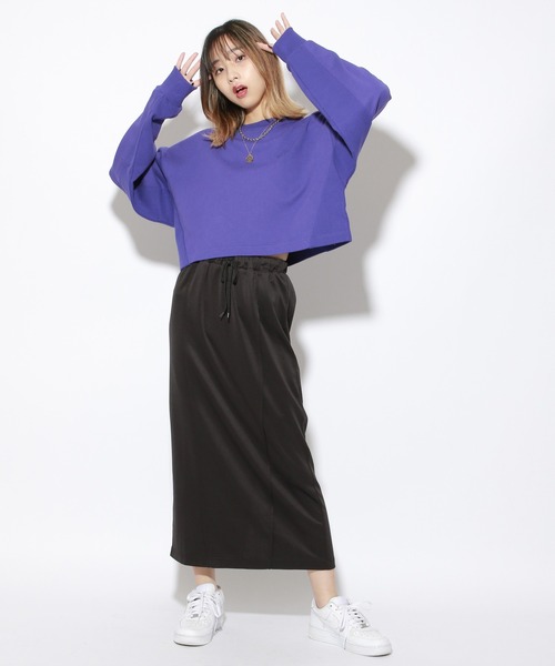 PBLIM(ページボーイリム)の「【PAGEBOYLIM】カラーショートスウェット(スウェット・レディース・ホワイト/ブラック/パープル/レッド/グリーン・FREE)」の8枚目の写真