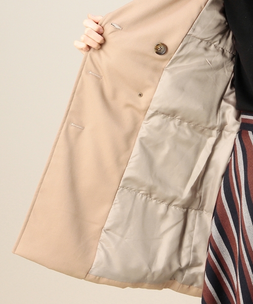 BEAUTY&YOUTH UNITED ARROWS（ビューティーアンドユースユナイテッドアローズ）の「BYSF ダウントレンチコート　◆（ダウンジャケット/コート・レディース・ブラック/ベージュ・SMALL/MEDIUM）」の9枚目の写真