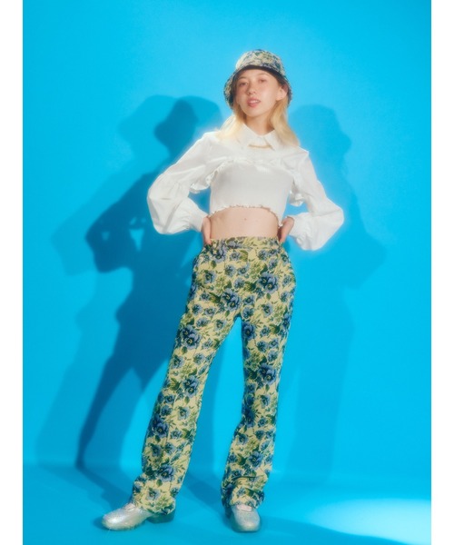 PHILLY（フィリー）の「ショートフリルブラウス（シャツ/ブラウス・レディース・ホワイト/ブラック・FREE）」の7枚目の写真