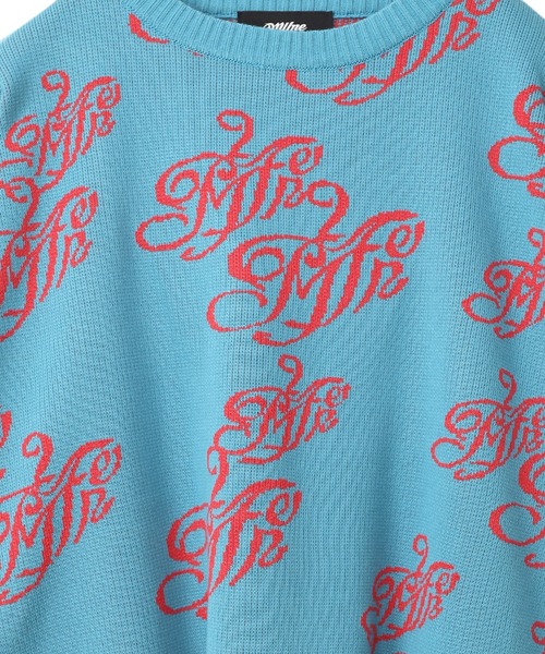 MYne】マインジャガードニットプルオーバーMYne Jacquard Kint