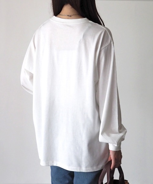 Riberry(リベリー)の「シンプルロゴロンT(Tシャツ/カットソー・レディース・オフホワイト/グリーン/スミクロ・FREE)」の19枚目の写真