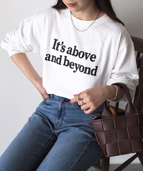 Riberry(リベリー)の「シンプルロゴロンT(Tシャツ/カットソー・レディース・オフホワイト/グリーン/スミクロ・FREE)」の14枚目の写真