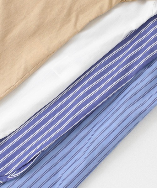 ITEMS URBANRESEARCH（アイテムズ アーバンリサーチ）の「ルーズスタンドカラーシャツ（シャツ/ブラウス・レディース・ブルー/ライトブルー/ベージュ/オフホワイト・FREE）」の14枚目の写真