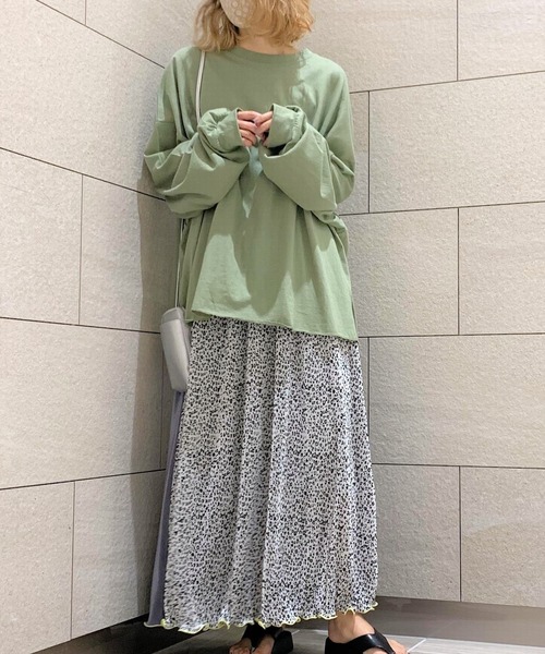 Q(キュー)の「レオパードバイカラーマイクロプリーツスカート(スカート・レディース・ブラック系その他2/ブラック系その他・MEDIUM)」の6枚目の写真