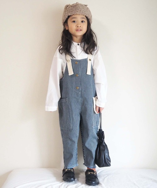 CIAOPANIC TYPY（チャオパニックティピー）の「【KIDS】【ZOZOTOWN限定】デニムオーバーオール（サロペット/オーバーオール・キッズ・ネイビー/オフホワイト・SMALL/MEDIUM/LARGE/X-LARGE/XX-LARGE）」の9枚目の写真
