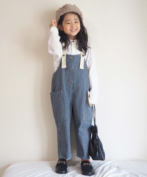 CIAOPANIC TYPY（チャオパニックティピー）の「【KIDS】【ZOZOTOWN限定】デニムオーバーオール（サロペット/オーバーオール・キッズ・ネイビー/オフホワイト・SMALL/MEDIUM/LARGE/X-LARGE/XX-LARGE）」の12枚目の写真