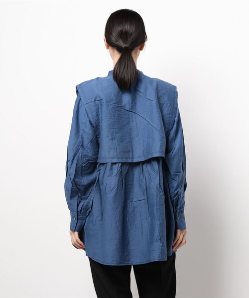 ROSE BUD（ローズバッド）の「ふらしヨークブラウス（シャツ/ブラウス・レディース・ホワイト/ネイビー/ベージュ・FREE）」の5枚目の写真