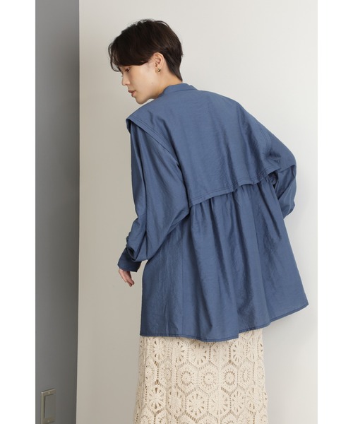 ROSE BUD（ローズバッド）の「ふらしヨークブラウス（シャツ/ブラウス・レディース・ホワイト/ネイビー/ベージュ・FREE）」の22枚目の写真