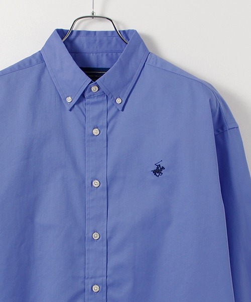 BEVERLY HILLS POLO CLUB(ビバリーヒルズポロクラブ)の「【BEVERLY HILLS POLO CLUB/ビバリーヒルズポロクラブ】カーボンピーチツイル刺繍入り ボタンダウンシャツ/スタンドカラーシャツ(シャツ/ブラウス・メンズ・ホワイト/ブラウン/ベージュ系その他/ワイン/ネイビー/サックスブルー/スミクロ/ベージュ/ブルー系その他/アクア/ネイビー系/グリーン系その他/ダークインディゴブルー/ブルー系その他3/ライトインディゴブルー/ブルー系その他2/ホワイト系その他/イエロー系その他/ブラック系その他/ライラック・M/LL/L)」の18枚目の写真