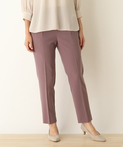 DRESKIP(ドレスキップ)の「◆フルストレッチイージーケアテーパードパンツ(その他パンツ・レディース・ブラック/サンドベージュ/ライトパープル/キャメル/ブラック系1/ダークブラウン系1・01/02/03/04)」の5枚目の写真