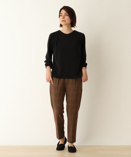 DRESKIP(ドレスキップ)の「◆フルストレッチイージーケアテーパードパンツ(その他パンツ・レディース・ブラック/サンドベージュ/ライトパープル/キャメル/ブラック系1/ダークブラウン系1・01/02/03/04)」の16枚目の写真