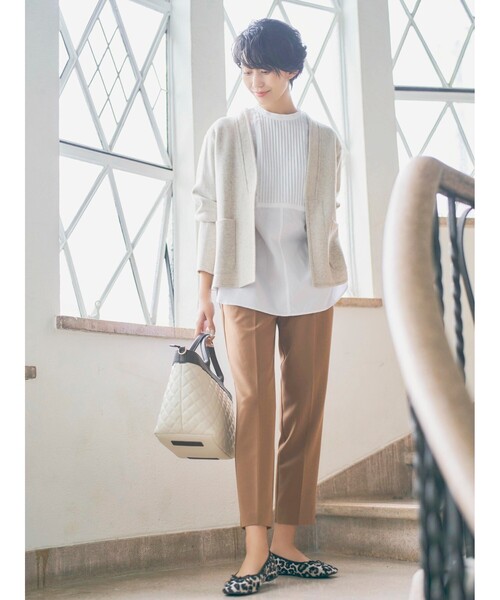 DRESKIP(ドレスキップ)の「◆フルストレッチイージーケアテーパードパンツ(その他パンツ・レディース・ブラック/サンドベージュ/ライトパープル/キャメル/ブラック系1/ダークブラウン系1・01/02/03/04)」の8枚目の写真