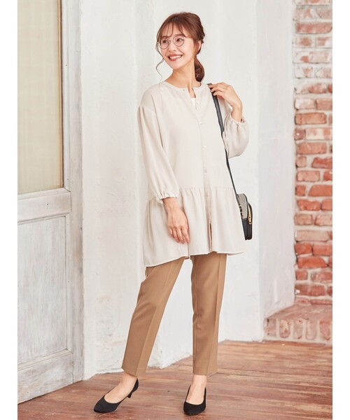 DRESKIP(ドレスキップ)の「◆フルストレッチイージーケアテーパードパンツ(その他パンツ・レディース・ブラック/サンドベージュ/ライトパープル/キャメル/ブラック系1/ダークブラウン系1・01/02/03/04)」の17枚目の写真