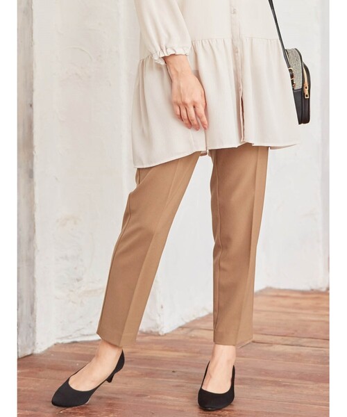 DRESKIP(ドレスキップ)の「◆フルストレッチイージーケアテーパードパンツ(その他パンツ・レディース・ブラック/サンドベージュ/ライトパープル/キャメル/ブラック系1/ダークブラウン系1・01/02/03/04)」の13枚目の写真
