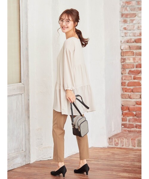 DRESKIP(ドレスキップ)の「◆フルストレッチイージーケアテーパードパンツ(その他パンツ・レディース・ブラック/サンドベージュ/ライトパープル/キャメル/ブラック系1/ダークブラウン系1・01/02/03/04)」の9枚目の写真