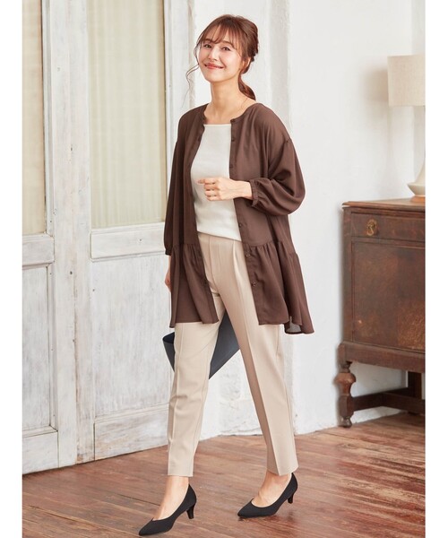 DRESKIP(ドレスキップ)の「◆フルストレッチイージーケアテーパードパンツ(その他パンツ・レディース・ブラック/サンドベージュ/ライトパープル/キャメル/ブラック系1/ダークブラウン系1・01/02/03/04)」の21枚目の写真