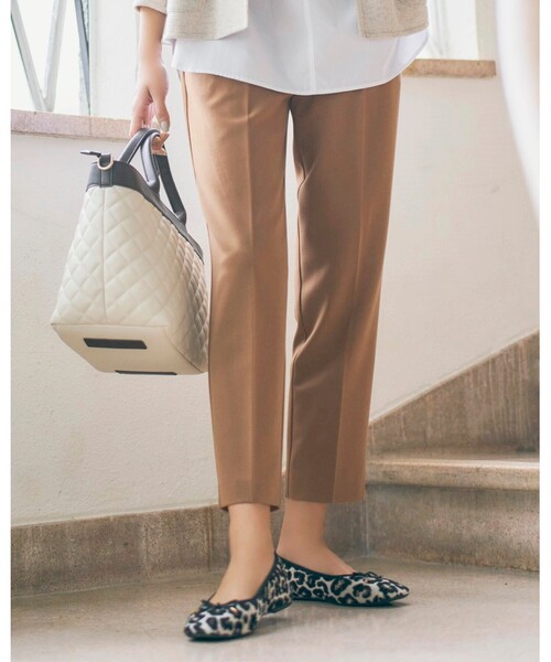 DRESKIP(ドレスキップ)の「◆フルストレッチイージーケアテーパードパンツ(その他パンツ・レディース・ブラック/サンドベージュ/ライトパープル/キャメル/ブラック系1/ダークブラウン系1・01/02/03/04)」の14枚目の写真