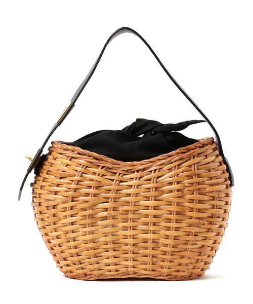 VIOLAd'ORO（ヴィオラドーロ）の「VIOLAd’ORO / レザー ラタン かごバッグ（かごバッグ・レディース・ブラウン系その他4/ブラック・ONE SIZE）」の13枚目の写真