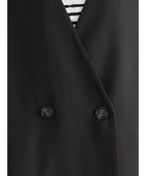 Green Parks(グリーンパークス)の「・ELENCARE DUE オーバーロングベスト*(ベスト・レディース・ブラック/ベージュ・FREE)」の13枚目の写真