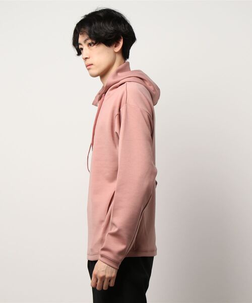 m.f.editorial（エムエフエディトリアル）の「エムエフエディトリアルメンズ/m.f.editorial：MEN ストレッチダンボール 長袖プルパーカー（パーカー・メンズ・スカイブルー/ピンク系その他/ベージュ・LARGE/X-LARGE/MEDIUM）」の4枚目の写真