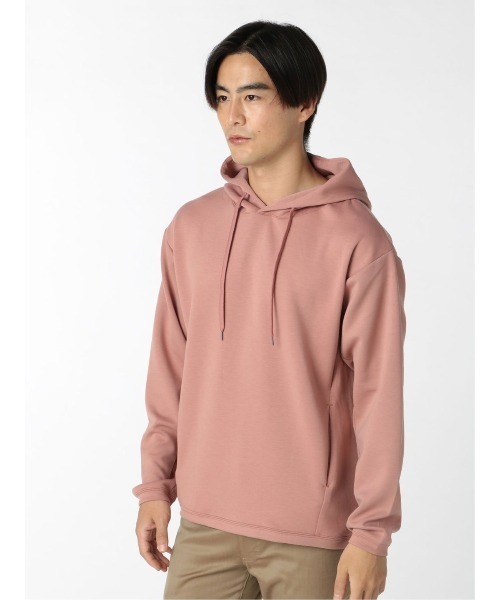 m.f.editorial（エムエフエディトリアル）の「エムエフエディトリアルメンズ/m.f.editorial：MEN ストレッチダンボール 長袖プルパーカー（パーカー・メンズ・スカイブルー/ピンク系その他/ベージュ・LARGE/X-LARGE/MEDIUM）」の9枚目の写真