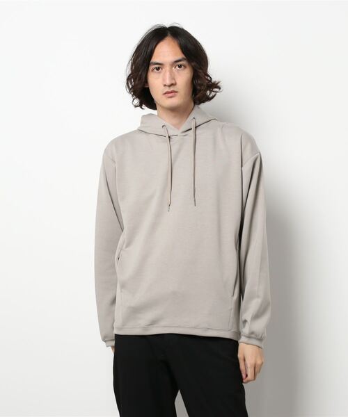 m.f.editorial（エムエフエディトリアル）の「エムエフエディトリアルメンズ/m.f.editorial：MEN ストレッチダンボール 長袖プルパーカー（パーカー・メンズ・スカイブルー/ピンク系その他/ベージュ・LARGE/X-LARGE/MEDIUM）」の17枚目の写真